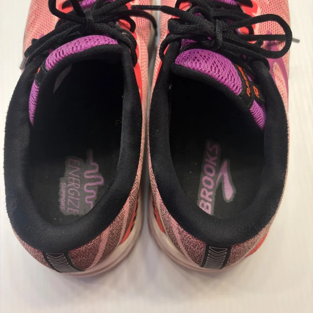 Brooks Ravenna 10 Running Shoes Womens 9.5 Pink Coral Purple GuideRails Sneakers